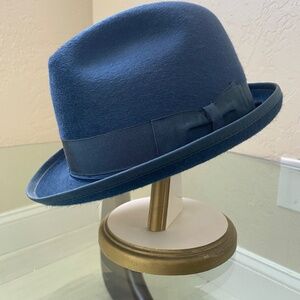 Borsalino Diamonte Fedora Navy ---Vintage